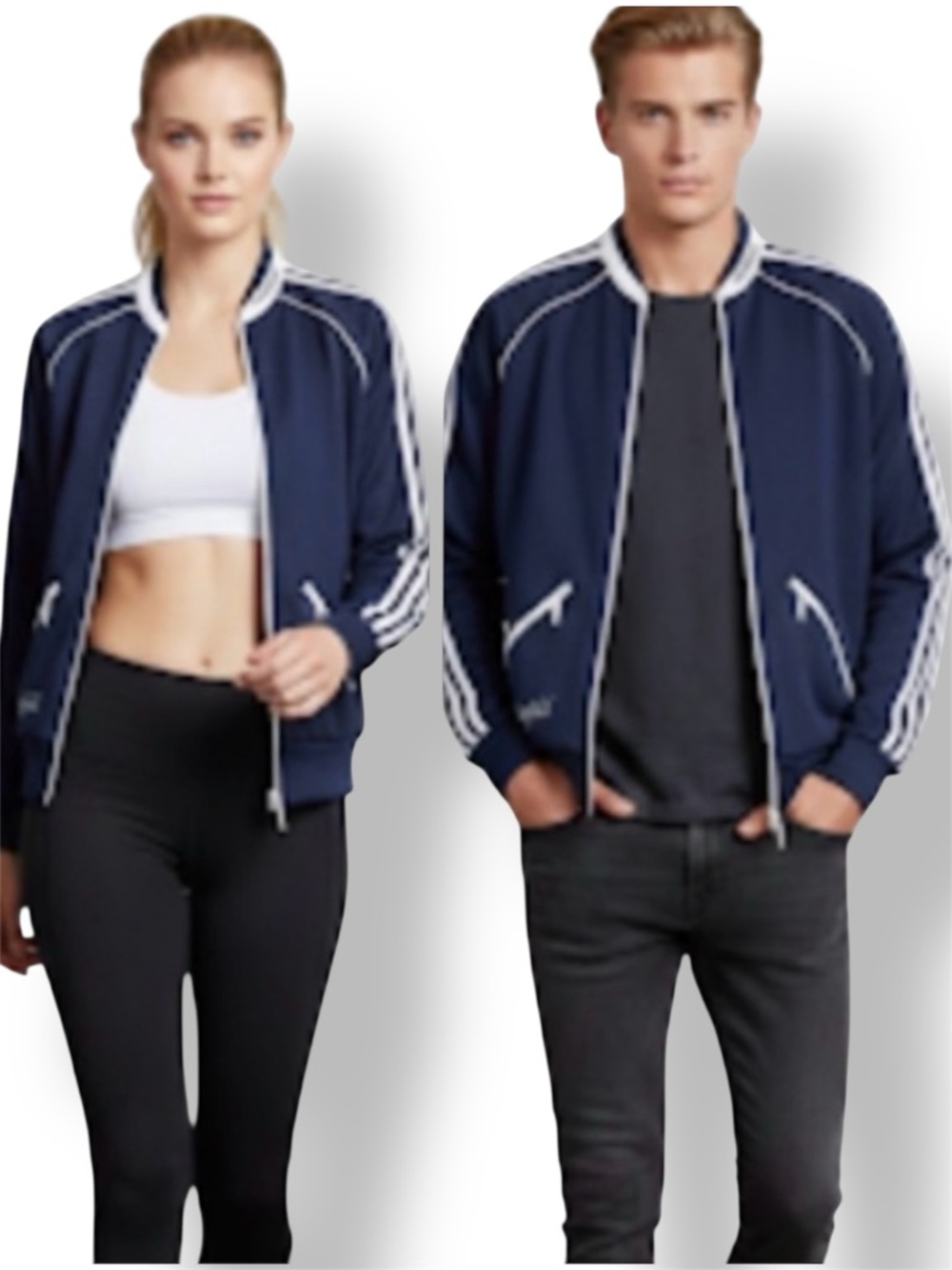 Vintage Adidas Originals Seefeld Unisex Track Jacket Navy Blue Full Zip Size L